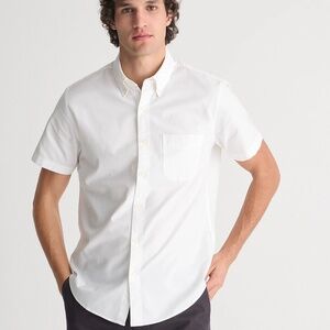 J. Crew Short-sleeve Broken-in organic cotton oxford shirt